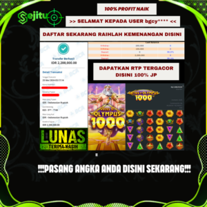 MEMBER MENANG JACKPOT DI GAME GATES OF OLYMPUS 1000 PRAGMATIC PLAY DENGAN MODAL MINIMUM