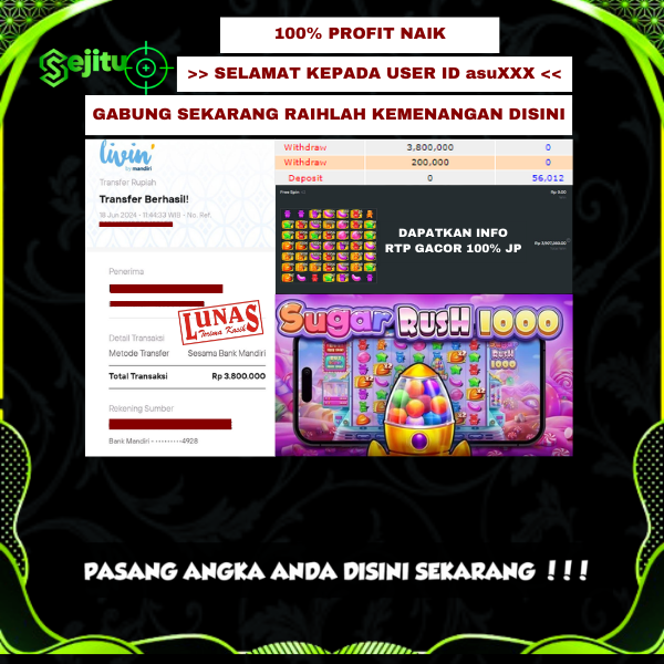 PEMENANG JACKPOT SEJITU GAME PRAGMATIC PLAY