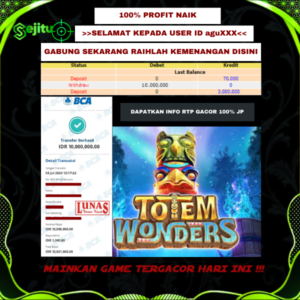 PEMENANG JACKPOT SEJITU GAME PG SOFT