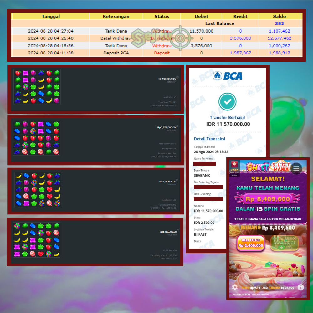 PEMENANG JACKPOT SEJITU GAME PRAGMATIC PLAY