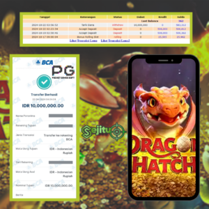 PEMENANG JACKPOT SEJITU GAME DRAGON HATCH PG SOFT